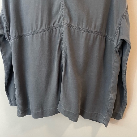Caslon Lightweight Open Front Jacket Sz L Grey 100% Tencel Lyocell Fall Cardigan - Picture 8 of 10